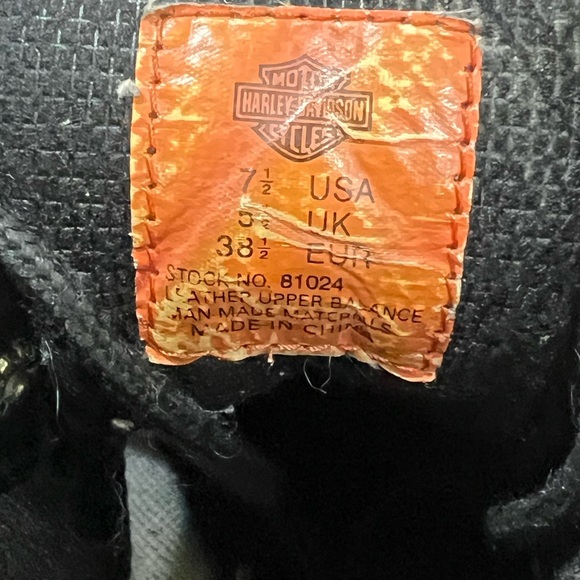 SOLD ‼️‼️Harley-Davidson Black Leather Ankle Boots - Picture 7 of 7